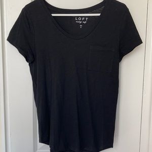 NWOT LOFT scoop neck pocket T-shirt